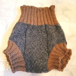 Handknitted wool diaper cover
